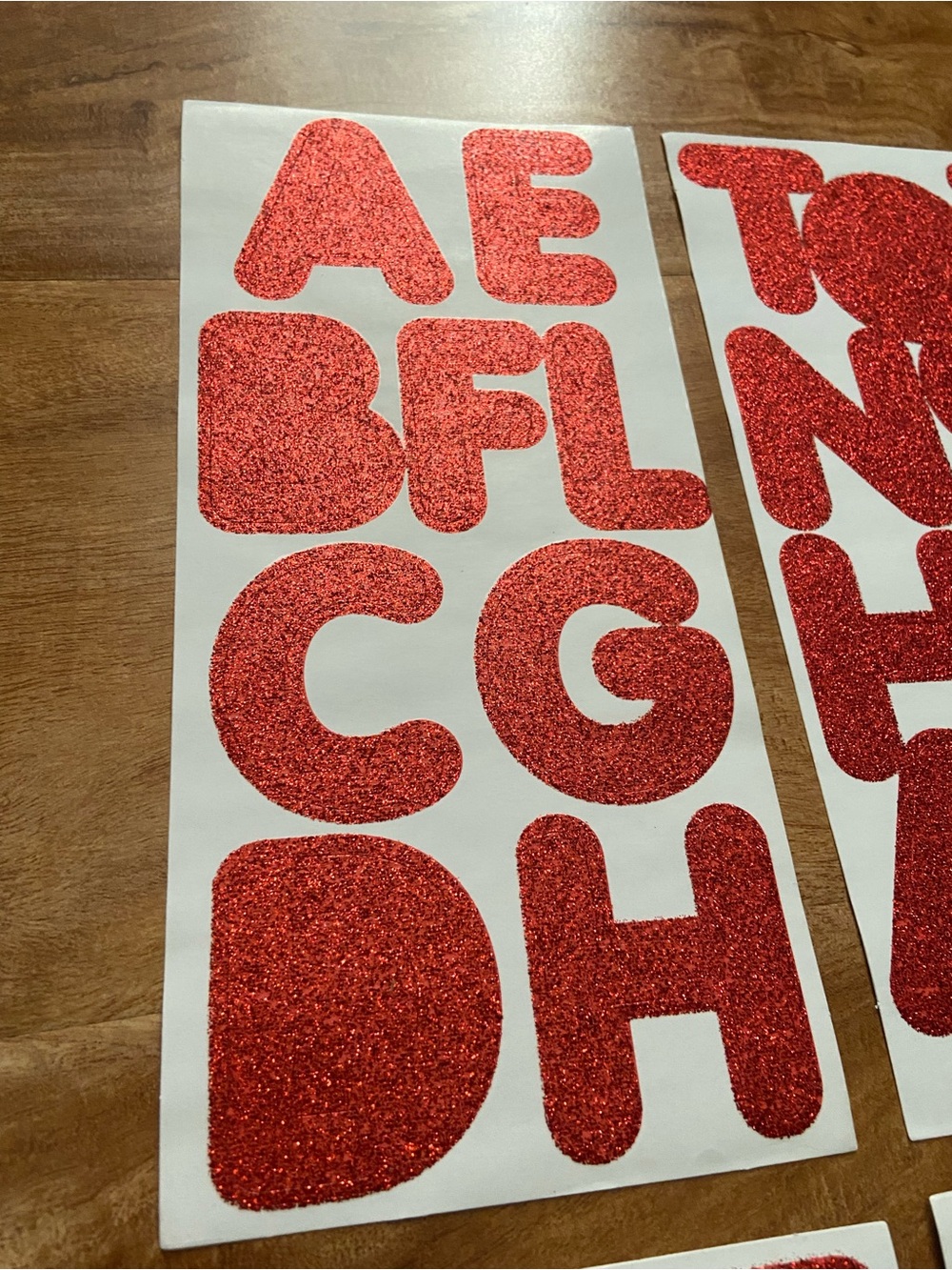 Red Glitter Alphabet Sticker Set - Picture 2 of 3